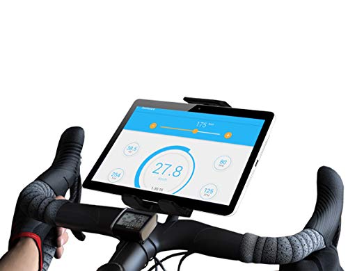 Antber Soporte Tablet Bici estatica Bicicleta Ejercicios Gym Spinning valido para Tablets de Cualquier tamaño y manillares