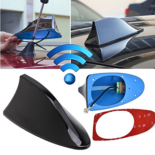 Antena universal para coche Lumiereholic Antena Aleta de tiburón Shark plástico duro AM/FM universal brillante negro Antena universal car Antenna With Radio coche Accessories Negro M018 Antena universal para coche Lumiereholic Antena Aleta de tiburón Shark plástico duro AM/FM universal brillante negro Antena universal car Antenna With Radio coche Accessories Negro M018