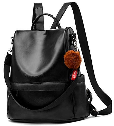 Anti-robo Mujer Mochila de Cuero de pu mochila de Bolsa de mano Mochilas Casual Bolsa de viaje Messenger Bag Backpack (Negro) Anti-robo Mujer Mochila de Cuero de pu mochila de Bolsa de mano Mochilas Casual Bolsa de viaje Messenger Bag Backpack (Negro)