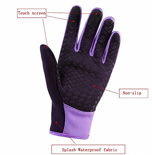 Antideslizante Motocicleta Invierno Cálido Deportes al aire libre Senderismo Ciclismo Hombres Mujeres Completo Finger Pantalla táctil Guantes