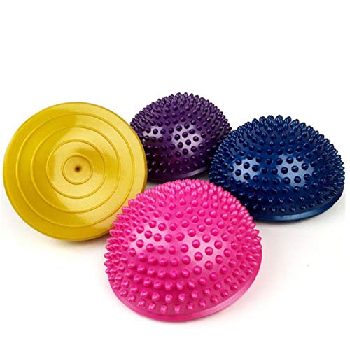 Antideslizante Yoga Masaje De Pies De Bola Media Bola 16cm / 6.5inch Masaje Colchoneta De Ejercicio Equilibrio Vainas De Punta Puntos para La Gimnasia De Pilates para Niños Adultos (Amarillo)