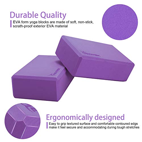 ANVASK Bloque Yoga (2pcs) Correa para Yoga (1pcs), Yoga Block de Alta Densidad EVA para Soportar Poses Más Profundas, Espuma De Pilates Ladrillo Estiramiento Gimnasio Fitness Ejercicio Soporte ANVASK Bloque Yoga (2pcs) Correa para Yoga (1pcs), Yoga Block de Alta Densidad EVA para Soportar Poses Más Profundas, Espuma De Pilates Ladrillo Estiramiento Gimnasio Fitness Ejercicio Soporte