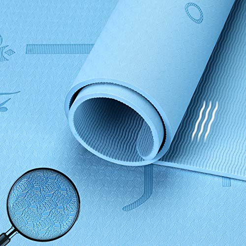 ANVASK Esterilla Yoga Esterilla Fitness Antideslizante Colchoneta Gimnasia, Esterilla Deporte con Materiales TPE ecológicos, Yoga Mat diseñado para Pilates y Fitness físico ANVASK Esterilla Yoga Esterilla Fitness Antideslizante Colchoneta Gimnasia, Esterilla Deporte con Materiales TPE ecológicos, Yoga Mat diseñado para Pilates y Fitness físico