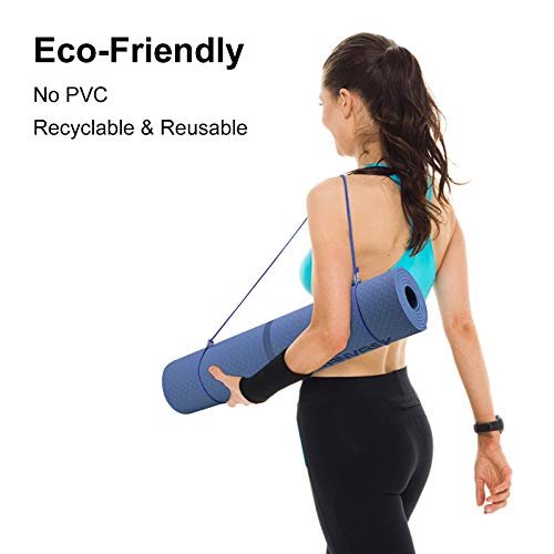 ANVASK Esterilla Yoga Esterilla Fitness Antideslizante Colchoneta Gimnasia, Esterilla Deporte con Materiales TPE ecológicos, Yoga Mat diseñado para Pilates y Fitness físico