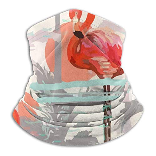 Any Way Sun Palm Tree Flamingo Neck Warmer Neck Gaiter para Hombres Wome Winte Face Cover