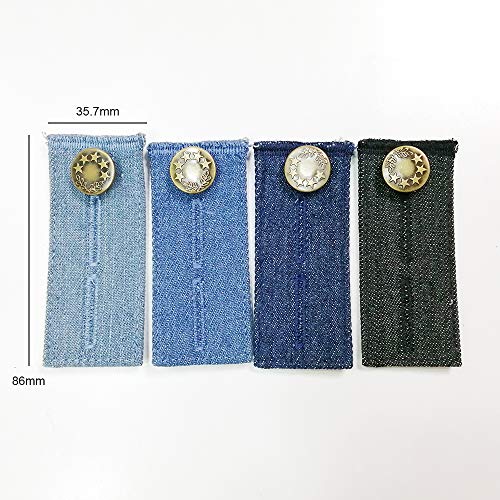 Anyasen 15pcs extensores de cintura pantalones extensores de botones Extensor de cintura elásticos Ajustables con botón de metal gancho para Mujeres Embarazadas Personas obesas pantalones vaqueros Anyasen 15pcs extensores de cintura pantalones extensores de botones Extensor de cintura elásticos Ajustables con botón de metal gancho para Mujeres Embarazadas Personas obesas pantalones vaqueros