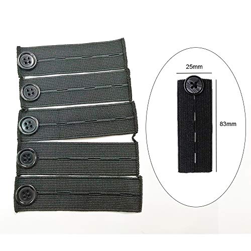 Anyasen 15pcs extensores de cintura pantalones extensores de botones Extensor de cintura elásticos Ajustables con botón de metal gancho para Mujeres Embarazadas Personas obesas pantalones vaqueros Anyasen 15pcs extensores de cintura pantalones extensores de botones Extensor de cintura elásticos Ajustables con botón de metal gancho para Mujeres Embarazadas Personas obesas pantalones vaqueros