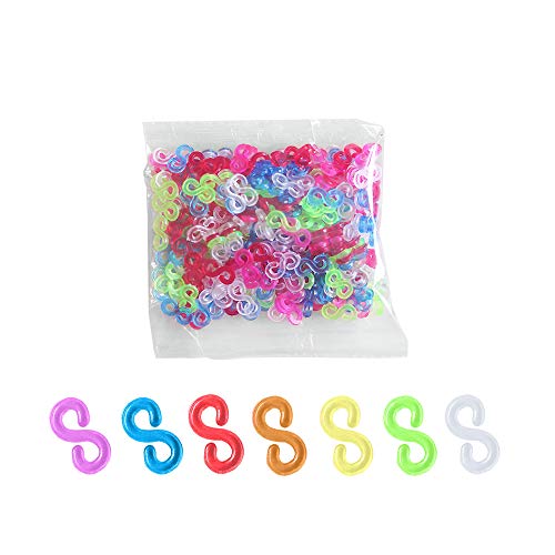 Anyasen 400 Piezas Loom Bands Gancho Telar S Clips S-Clips Compatibles con Conexión Pulseras de la Joyería Que Hace la Herramienta Telar Band