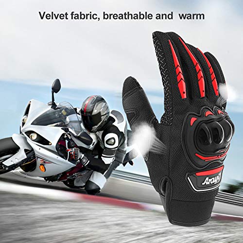 Anykuu Guantes de Moto Transpirables Verano Hombre Todas las temporadas Antideslizante Pantalla Táctil Duro Motocross Motocicleta Bicicleta ATV MTB Escalada Dedo Completo Deportes al Aire Libre