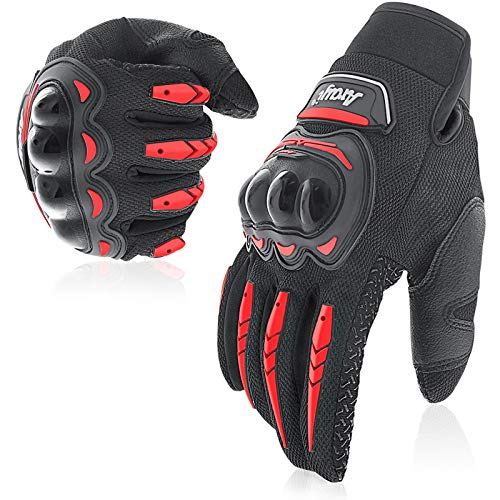 Anykuu Guantes de Moto Transpirables Verano Hombre Todas las temporadas Antideslizante Pantalla Táctil Duro Motocross Motocicleta Bicicleta ATV MTB Escalada Dedo Completo Deportes al Aire Libre