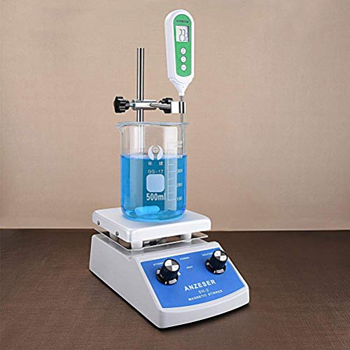 ANZESER Mezclador de agitador magnético de Placa Caliente de Laboratorio SH-2 Control Doble con Barra de agitación 220V ANZESER Mezclador de agitador magnético de Placa Caliente de Laboratorio SH-2 Control Doble con Barra de agitación 220V