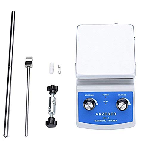 ANZESER Mezclador de agitador magnético de Placa Caliente de Laboratorio SH-2 Control Doble con Barra de agitación 220V ANZESER Mezclador de agitador magnético de Placa Caliente de Laboratorio SH-2 Control Doble con Barra de agitación 220V