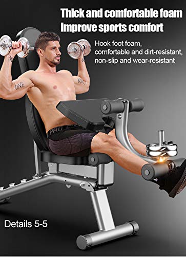 Aocay Banco de Pesas Ajustable, Multifuncional Banco de Musculacion de Entrenamiento de Fitness para Casa Gimnasio, Plegable Banco de Mancuerna para Abdominales Formación, Carga 300lb Aocay Banco de Pesas Ajustable, Multifuncional Banco de Musculacion de Entrenamiento de Fitness para Casa Gimnasio, Plegable Banco de Mancuerna para Abdominales Formación, Carga 300lb