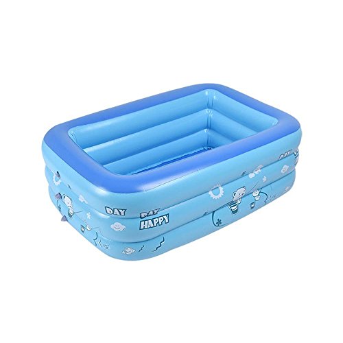 AOLVO Piscina Hinchable Infantil Rectangular Piscina Ducha Plegable 120 X 70 X 35cm