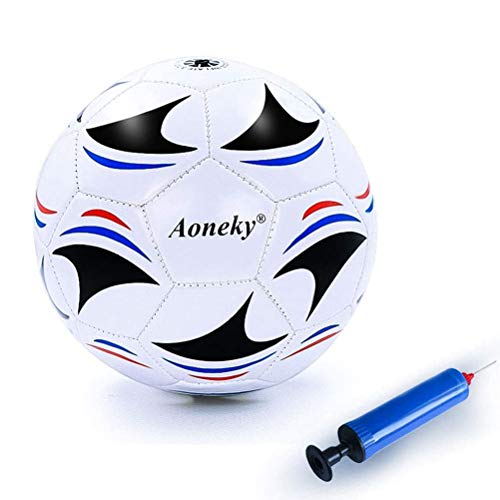 Aoneky Balón de Fútbol para Niños - Talla 3 Diámetro 18 cm, Balón de Fútbol Profesional con Bomba de Aguja, Entrenamiento de Fútbol para Partido, Juguete Infantil Juego de Fútbol Deporte al Aire Libre