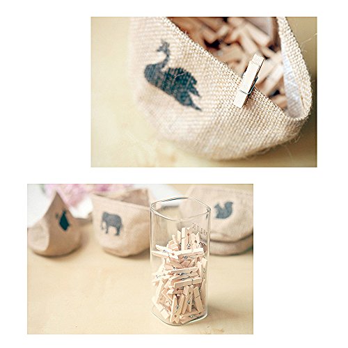 AONER 100pcs (3.5 * 0.7cm) Mini Pinzas de Madera Natural de Fotos Ropa para Celebración Boda Papel Fotográfico Clips de Artesanía AONER 100pcs (3.5 * 0.7cm) Mini Pinzas de Madera Natural de Fotos Ropa para Celebración Boda Papel Fotográfico Clips de Artesanía