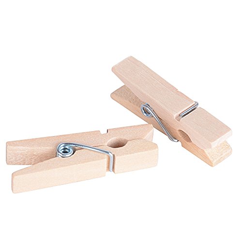 AONER 100pcs (3.5 * 0.7cm) Mini Pinzas de Madera Natural de Fotos Ropa para Celebración Boda Papel Fotográfico Clips de Artesanía AONER 100pcs (3.5 * 0.7cm) Mini Pinzas de Madera Natural de Fotos Ropa para Celebración Boda Papel Fotográfico Clips de Artesanía