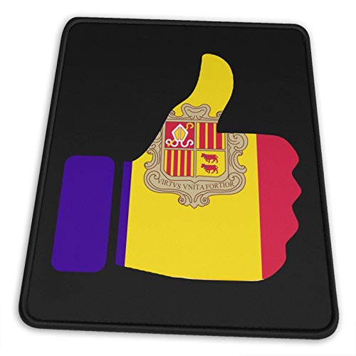 AOOEDM Alfombrilla de ratón Thumbs Up -Andorra Mouse Pads Non-Slip Gaming Mouse Pad Mousepad for Working