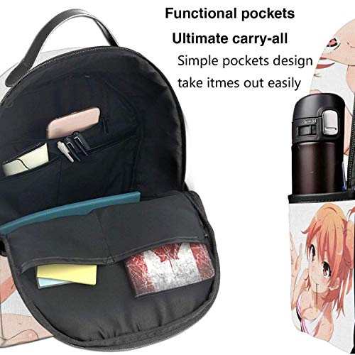 AOOEDM Yahari Ore No Seishun Love Come WA Machigatteiru-Yuigahama Yui Oregairu Mochila Escolar para Estudiantes Ciclismo Escolar Ocio Viajes Camping Mochila al Aire Libre