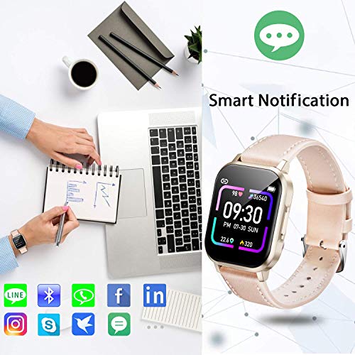 AOYODKG Smartwatch, Reloj Inteligente Mujer Hombre Niños Pulsera, Pulsera de Actividad Inteligente con Contador de Caloría Monitoreo Pulsómetros + Pulseras de Repuesto, para Android iOS (Rosado) AOYODKG Smartwatch, Reloj Inteligente Mujer Hombre Niños Pulsera, Pulsera de Actividad Inteligente con Contador de Caloría Monitoreo Pulsómetros + Pulseras de Repuesto, para Android iOS (Rosado)