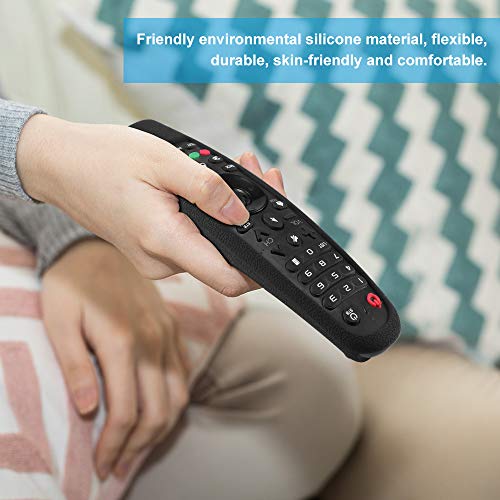 AOZBZ Funda de Control Remoto Funda de Control Remoto a Prueba de Golpes de Silicona Protectora Antideslizante con asa para LG Smart TV AN-MR600 AN-MR650 (Negro) AOZBZ Funda de Control Remoto Funda de Control Remoto a Prueba de Golpes de Silicona Protectora Antideslizante con asa para LG Smart TV AN-MR600 AN-MR650 (Negro)