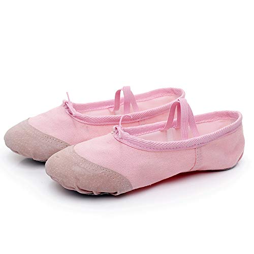 Aparatos de Ejercicios de Yoga 2 Pares de Zapatos Planos de Ballet Suave Zapatos de Baile de Yoga Latino for niños y Adultos, Talla de Calzado: 44 (Negro) (Color : Flesh Color)