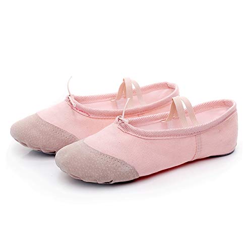 Aparatos de Ejercicios de Yoga 2 Pares de Zapatos Planos de Ballet Suave Zapatos de Baile de Yoga Latino for niños y Adultos, Talla de Calzado: 44 (Negro) (Color : Flesh Color)