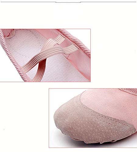 Aparatos de Ejercicios de Yoga 2 Pares de Zapatos Planos de Ballet Zapatos de Baile de Yoga Latino for niños y Adultos, Talla de Calzado: 43 (Negro) (Color : Flesh Color)