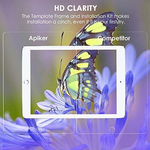 apiker [3 Packs] Protector Pantalla Tablet Compatible con iPad Pro 9.7 Pulgadas, iPad 9.7 Pulgadas 2017/2018, iPad Air, iPad Air 2, iPad 6ª/5ª Generación, Cristal Templado 9H Dureza, Alta Definición