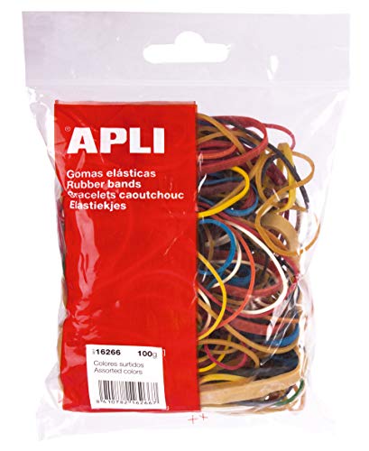 APLI 16266 - Gomas elásticas surtidas en bolsa 100 g APLI 16266 - Gomas elásticas surtidas en bolsa 100 g