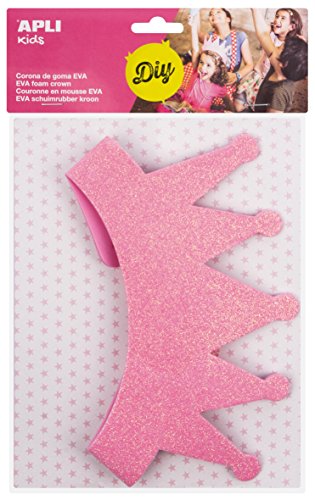 APLI Kids - Corona goma EVA purpurina rosa, 1 ud APLI Kids - Corona goma EVA purpurina rosa, 1 ud