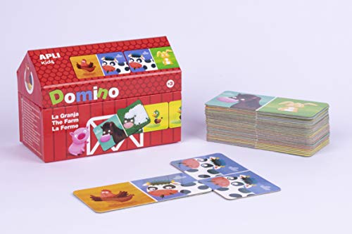APLI Kids- Granja Dominó, 28 Piezas, Multicolor (16493) APLI Kids- Granja Dominó, 28 Piezas, Multicolor (16493)