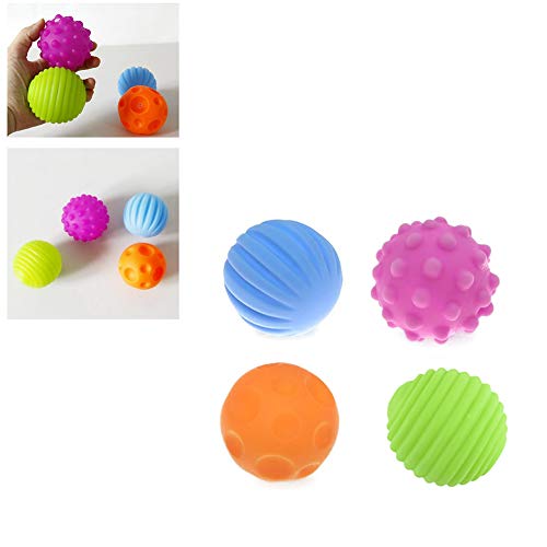 Apofly 4 Piezas Pelota De Masaje Con Textura Para BebéS NiñO Touch Hand Ball Toy Infantil Bolas Sensoriales Masaje Pelota De Ejercicio Suave Para El Aprendizaje Del Bebé