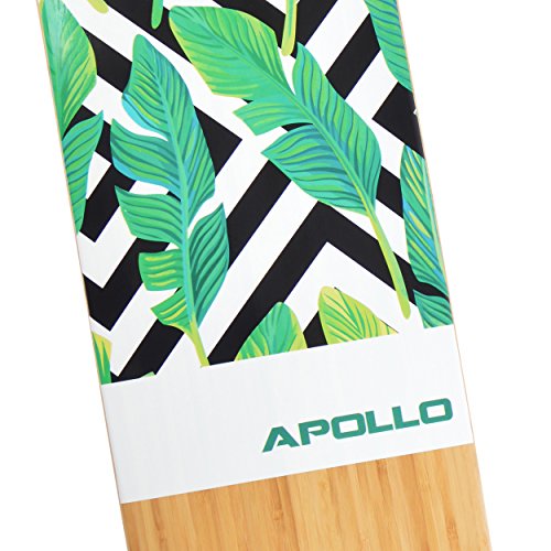 Apollo Longboard edición Especial Tabla Completa, con rodamientos de Bolas ABEC Alta velicidad, Drop-Through Freeride Skate Cruiser Boards