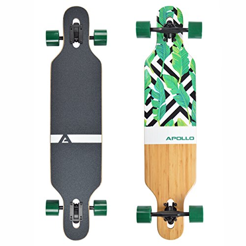 Apollo Longboard edición Especial Tabla Completa, con rodamientos de Bolas ABEC Alta velicidad, Drop-Through Freeride Skate Cruiser Boards