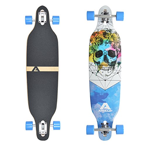 Apollo Longboard edición Especial Tabla Completa, con rodamientos de Bolas ABEC Alta velicidad, Drop-Through Freeride Skate Cruiser Boards