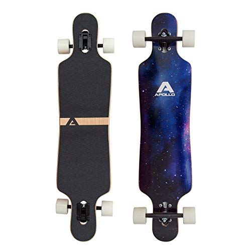Apollo Longboard Nebula Special Edition Tabla Completa con rodamiento de Bolas High Speed ABEC Incl. Skate T-Tool, Drop Through Freeride Skate Cruiser Boards
