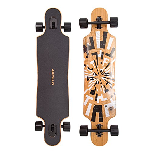 Apollo Twin-Tip Drop-Thru Longboard, Soul Bamboo, Flex 1-3, 101,8 cm (40inch) x 24 cm (9,5inch)