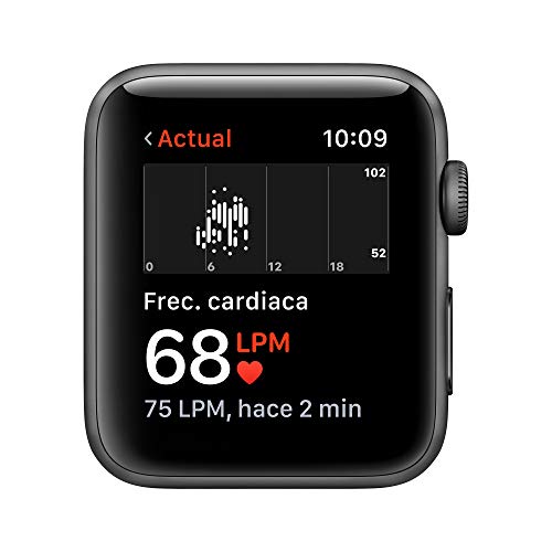 Apple Watch Series 3 (GPS) con caja de 42 mm de aluminio en gris espacial y correa deportiva - Negra