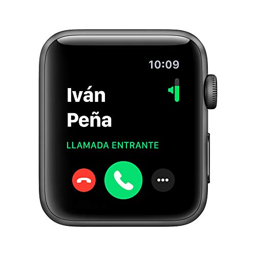 Apple Watch Series 3 (GPS) con caja de 42 mm de aluminio en gris espacial y correa deportiva - Negra