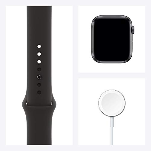Apple Watch Series 6 (GPS, 44 mm) Caja de aluminio en gris espacial - Correa deportiva negra