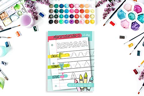 Aprendiendo a repasar: Líneas Formas Letras: Libro de actividades para niños: +3 años: Un cuaderno de actividades infantiles para aprender a repasar ... y niñas de preescolar y educación infantil Aprendiendo a repasar: Líneas Formas Letras: Libro de actividades para niños: +3 años: Un cuaderno de actividades infantiles para aprender a repasar ... y niñas de preescolar y educación infantil