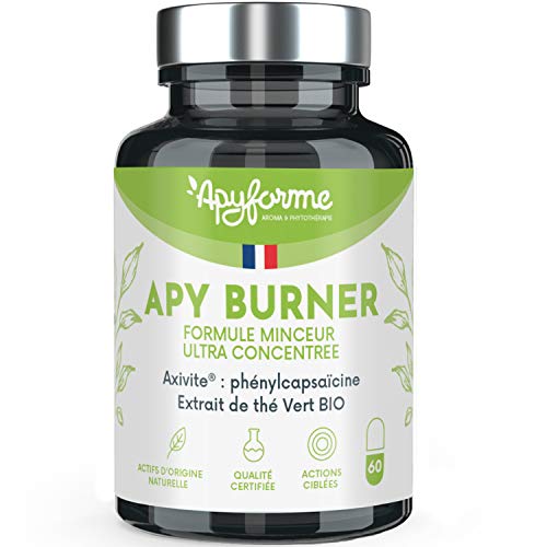 Apyforme - Apy burner - Suplemento alimenticio para adelgazar - Quemador de grasa extra fuerte - Quemador de grasa para hombres y mujeres - 7 activos adelgazantes - Garcinia cambodgia - 90 cápsulas
