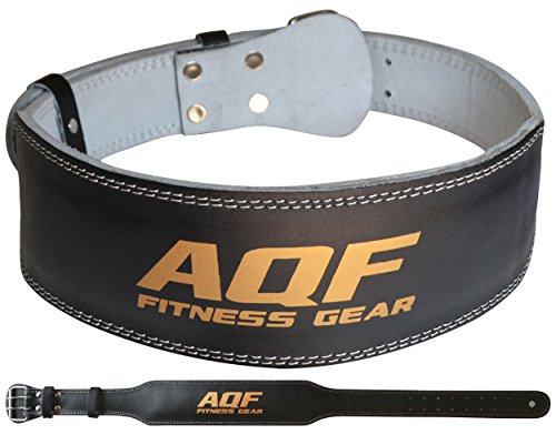AQF Cinturon Lumbar Gimnasio para Levantamiento De Pesas De Cuero Acolchado De 4"Pulgadas para Musculación Ejercicio De Físico Culturismo AQF Cinturon Lumbar Gimnasio para Levantamiento De Pesas De Cuero Acolchado De 4"Pulgadas para Musculación Ejercicio De Físico Culturismo