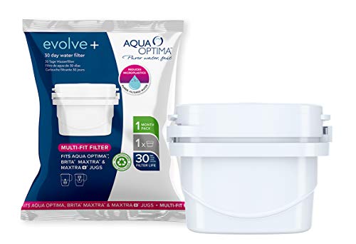 Aqua Optima 1 Pack 12 30 días Maxtra+ compatibles con Cartuchos de Filtro de Agua Evolve+, Blanco, 12 Pack Aqua Optima 1 Pack 12 30 días Maxtra+ compatibles con Cartuchos de Filtro de Agua Evolve+, Blanco, 12 Pack