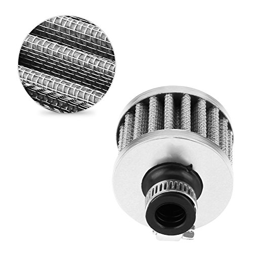 Aramox Filtro de Admisión de Aire para Automóviles de Uso General, Automóvil con Entrada de Aire de 13 mm Filtro de Aire Filtro de Aire Universal(Silver) Aramox Filtro de Admisión de Aire para Automóviles de Uso General, Automóvil con Entrada de Aire de 13 mm Filtro de Aire Filtro de Aire Universal(Silver)