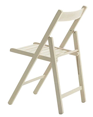 Aranaz Silla Plegable, Haya, Blanca, 43 x 47 x 79 cm Aranaz Silla Plegable, Haya, Blanca, 43 x 47 x 79 cm