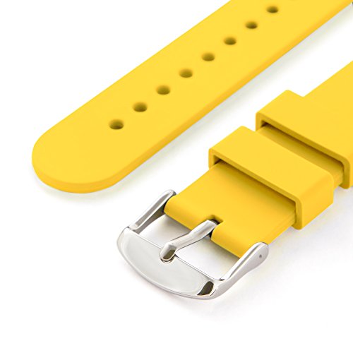 Archer Watch Straps - Correas Reloj Silicona de Liberación Rápida para Hombre y Mujer (Amarillo Nápoles, 24mm) Archer Watch Straps - Correas Reloj Silicona de Liberación Rápida para Hombre y Mujer (Amarillo Nápoles, 24mm)