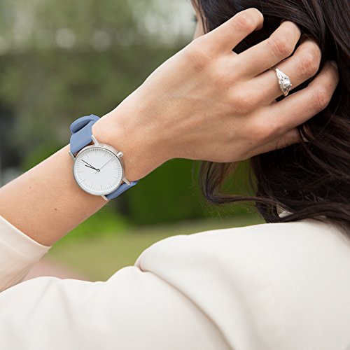 Archer Watch Straps - Correas Reloj Silicona de Liberación Rápida para Hombre y Mujer (Azul Acero, 22mm)