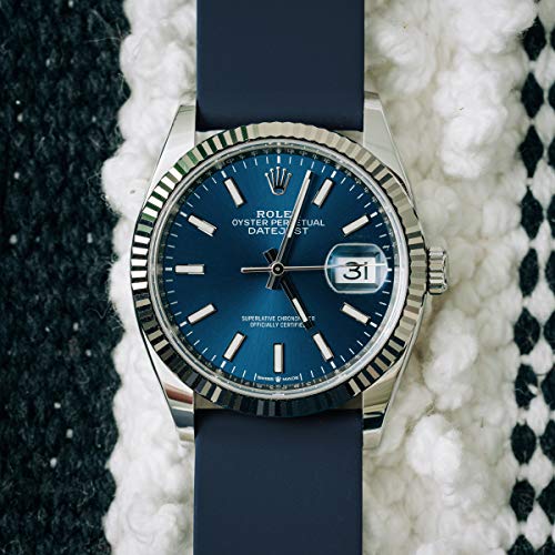 Archer Watch Straps - Correas Reloj Silicona de Liberación Rápida para Hombre y Mujer (Azul Noche, 22mm)